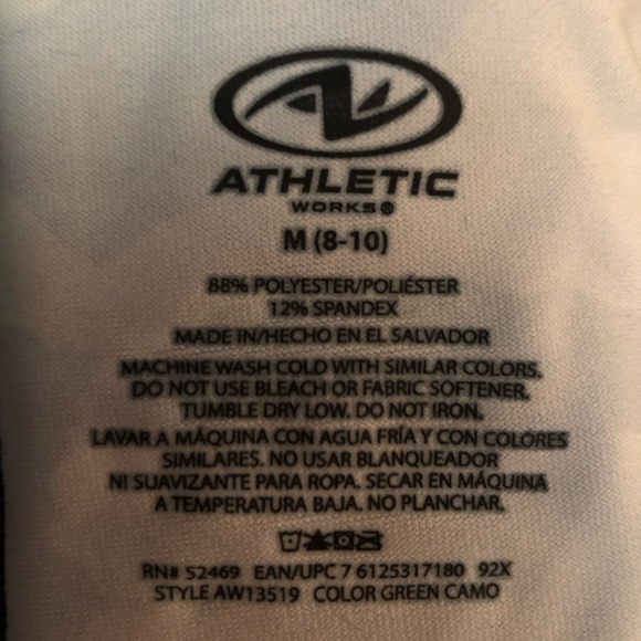 ATHLETIC WORKS Womens Leggings Size Medium 8-10 Camouflage NWOT - Picture 6 of 8